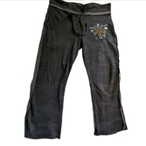 Y2K Vintage 2BFree Camo Flare Crop Sweatpants